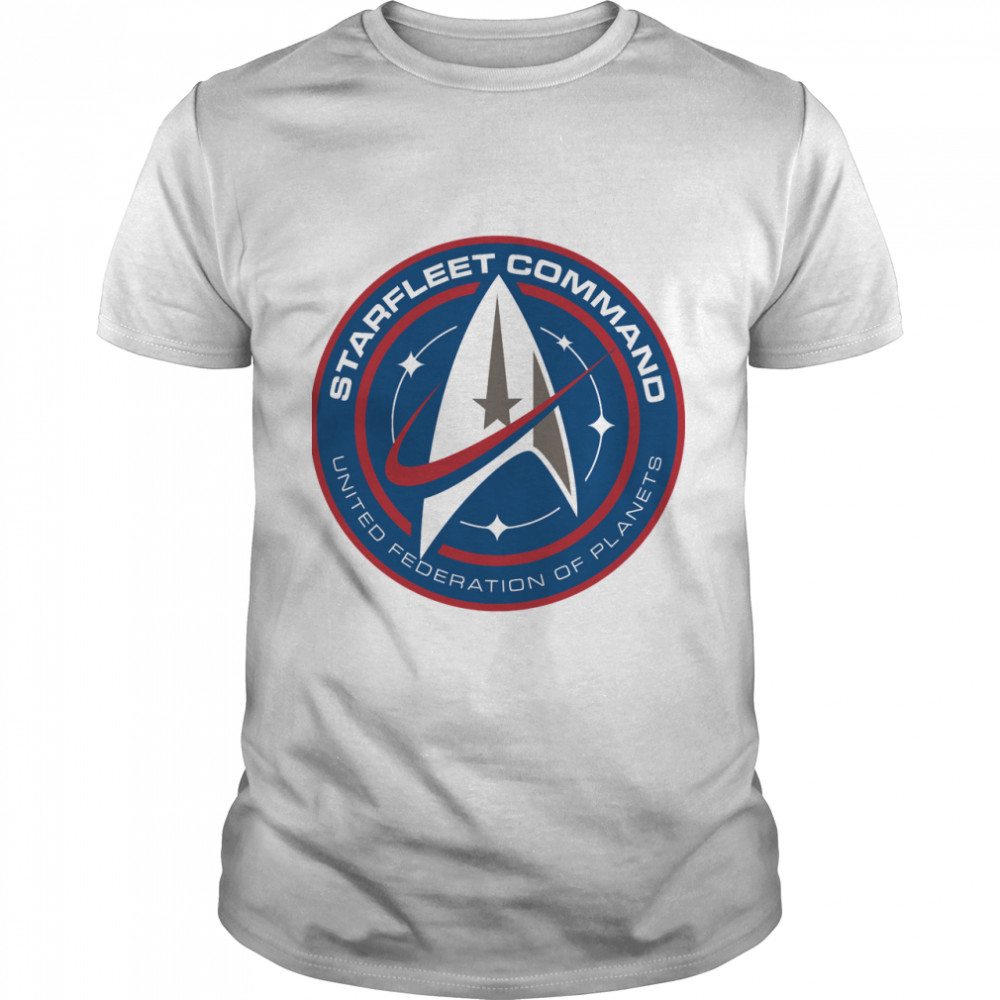 Star Trek Discovery Starfleet Command Red And Blue Badge Classic T-Shirt