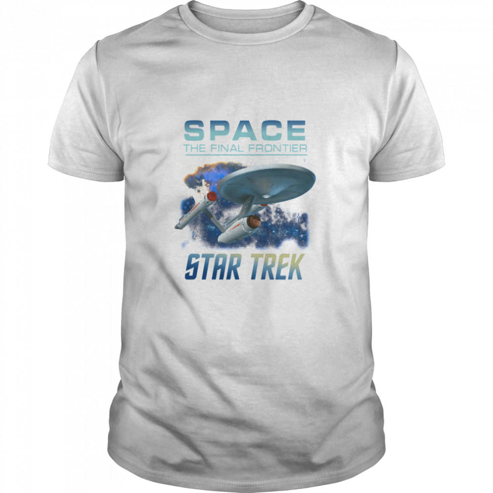 Star Trek Original Series The Final Frontier Enterprise Portrait Classic T-Shirt