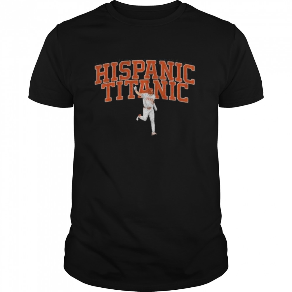 Texas Baseball Ivan Melendez Hispanic Titanic T-Shirt