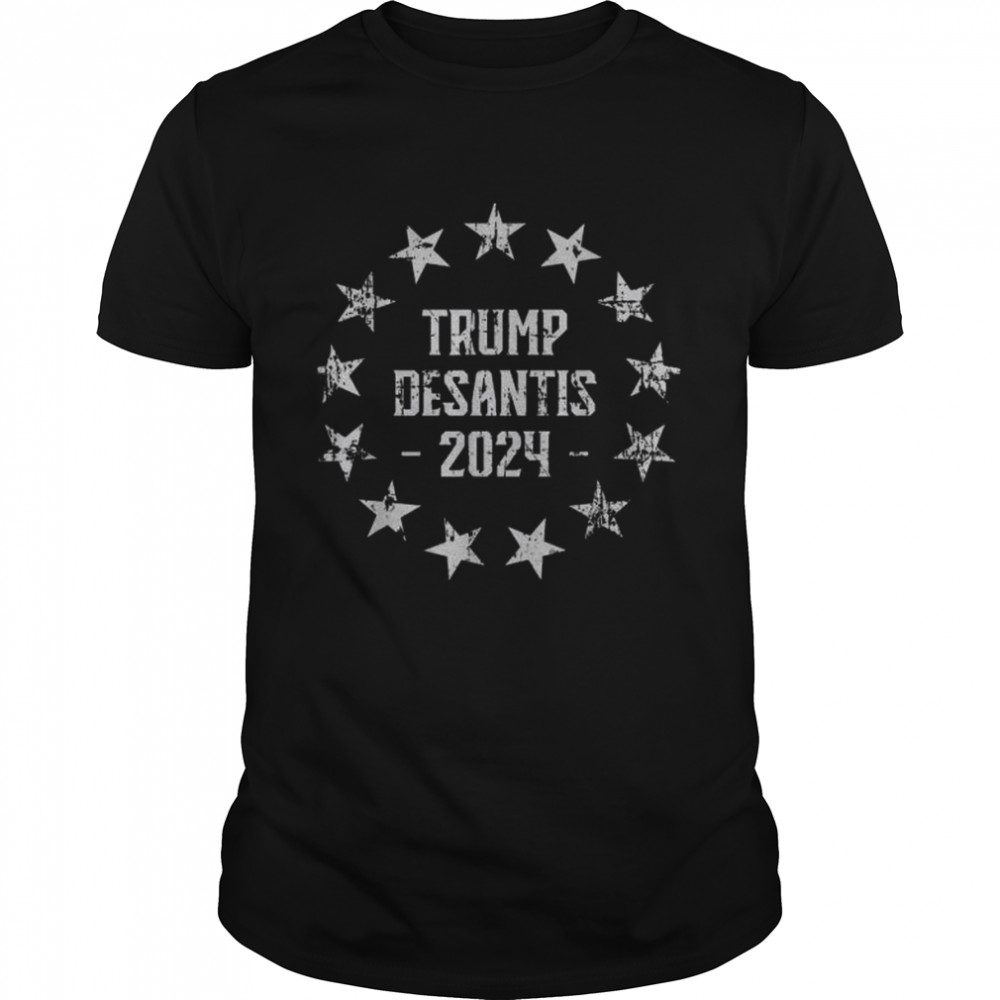 Trump desantis 2024 distressed stars shirt