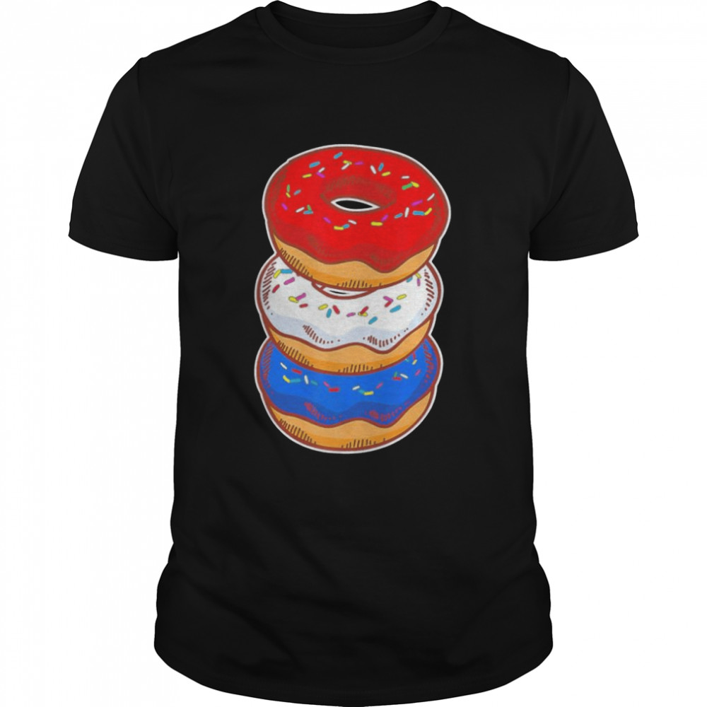Cute American Donut Pastry Lover Baking 4Th Of July Doughnut Shirt
