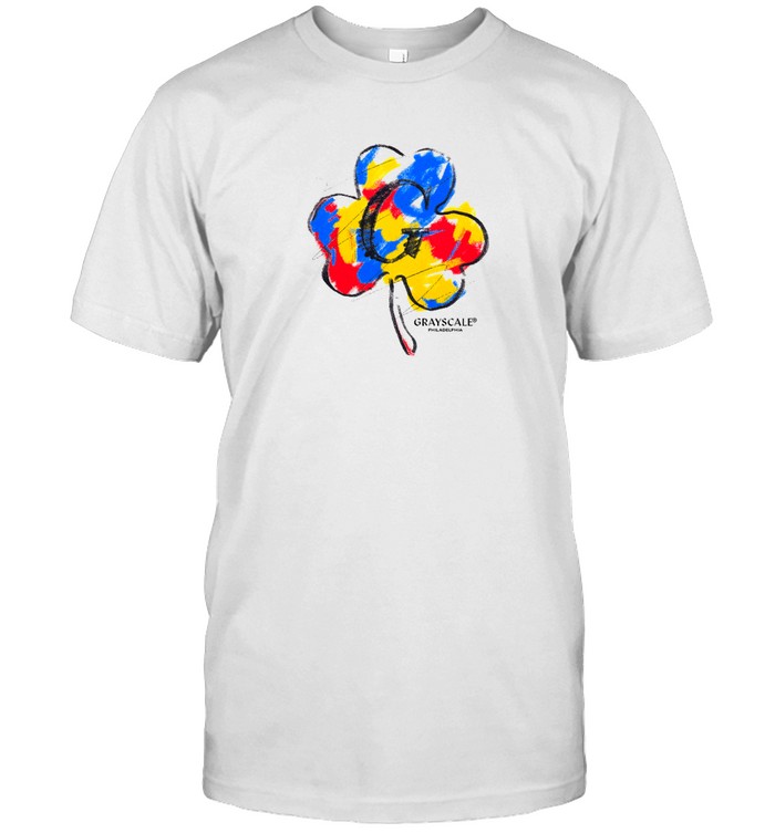 Grayscale Chalk Clover Tee