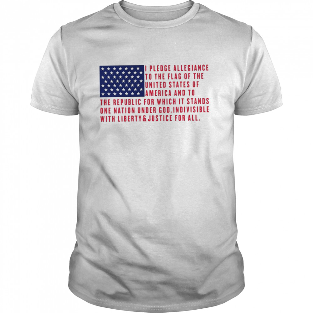 Usa Flag Pledge Of Allegiance Shirt