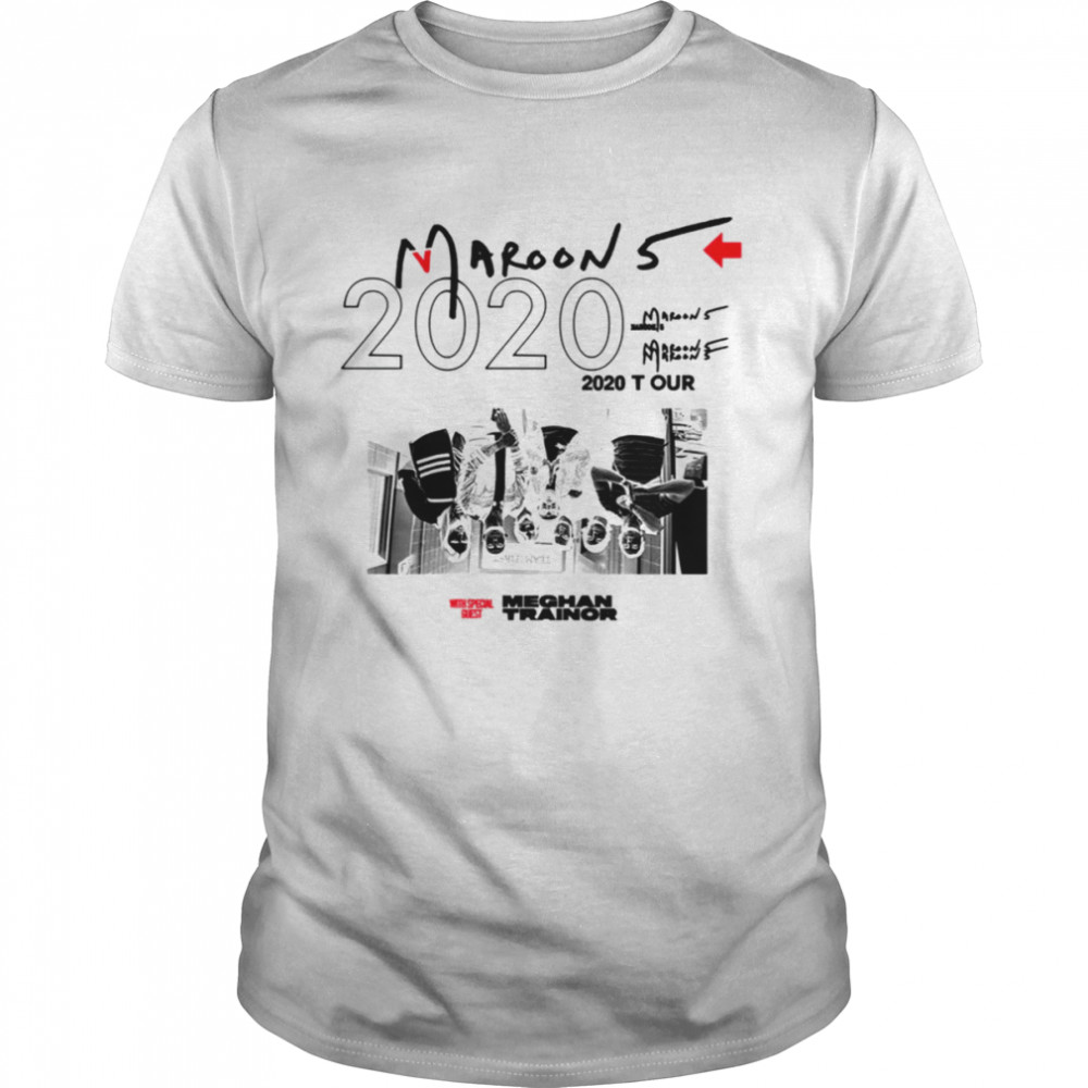 Black 5 Five American Tour 2020 Maroon 5 shirt