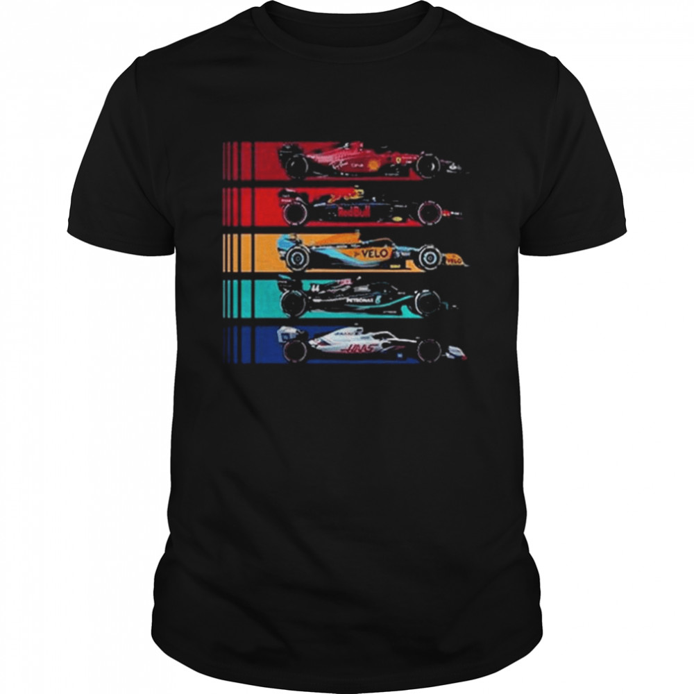 Formula one race cars 2022 charles leclerc max verstappen racing shirt