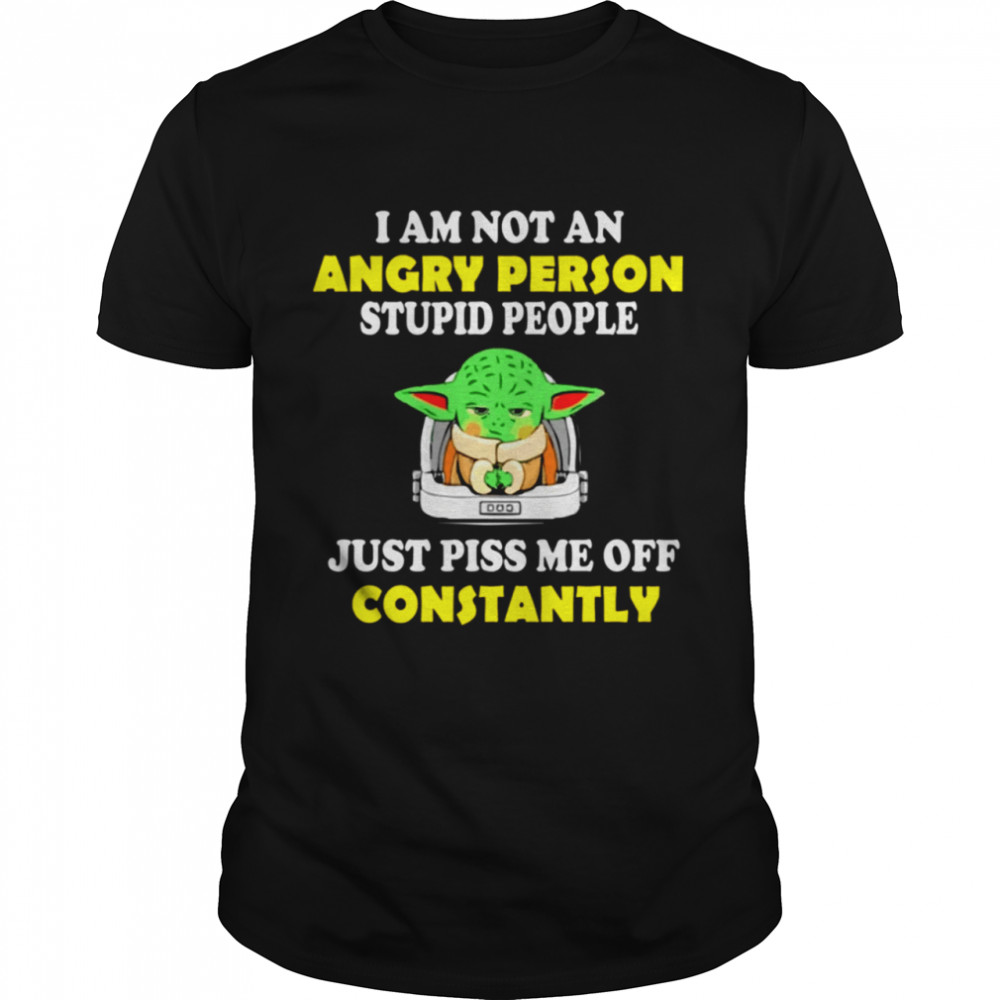 I AM NOT AN ANGRY PERSON STUPID PEOPLE JUST PISS ME OFF CONSTANTLY SHIRT