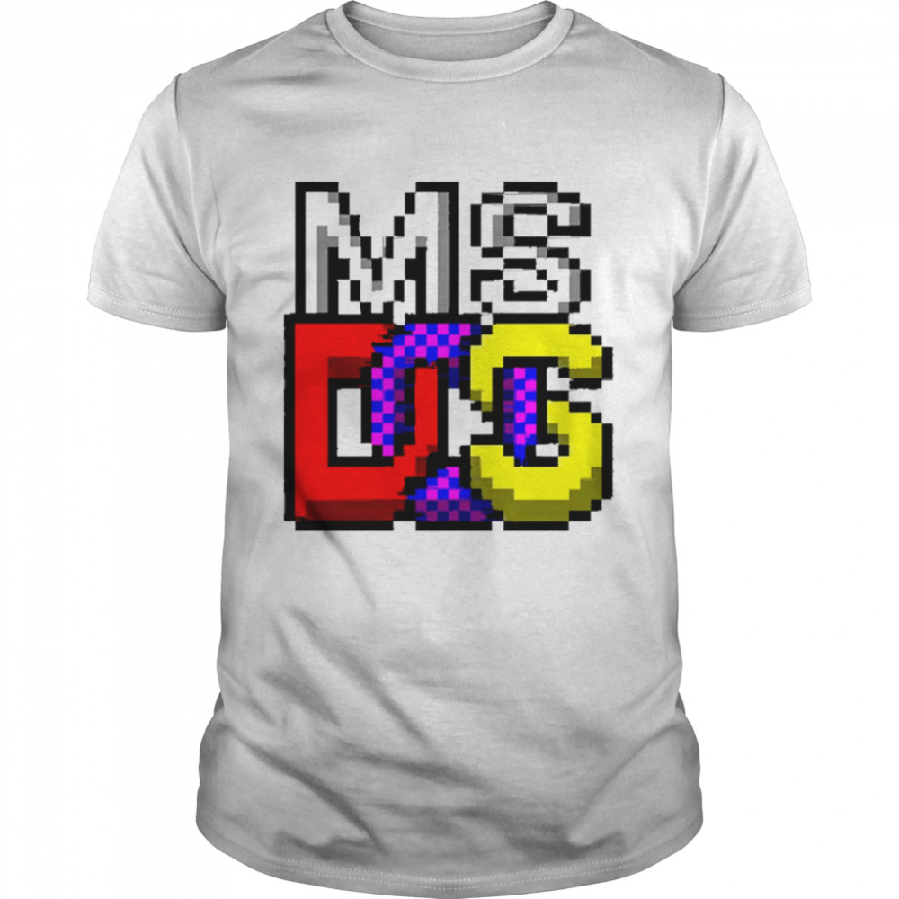 Msdos icon retro pixel asymbol shirt