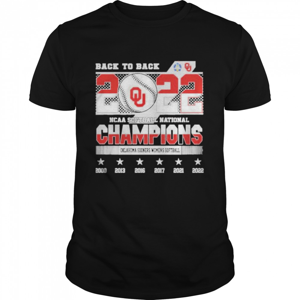 Oklahoma Sooners Women’s Softball back to back 2022 NCAA National Champions shirt