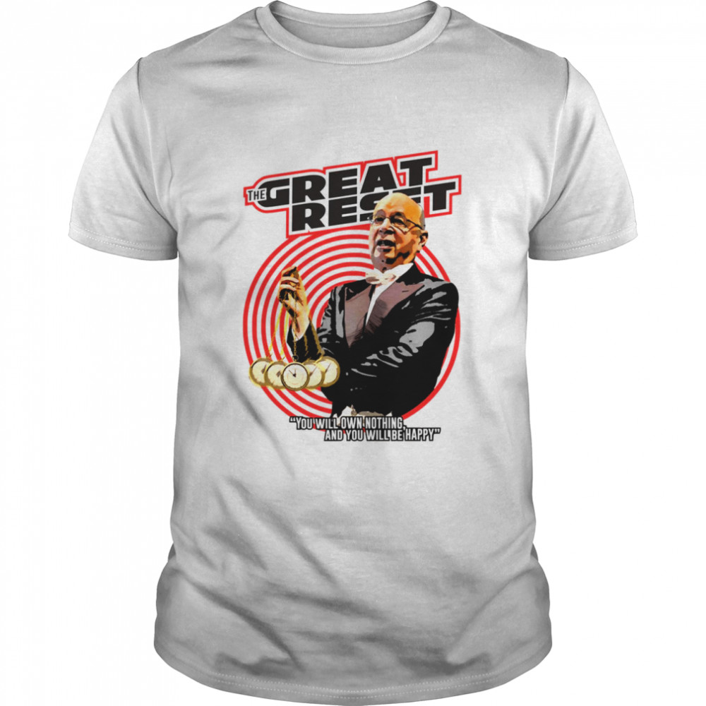 Portrait Of Klaus Schwab The Great Reset Shirt