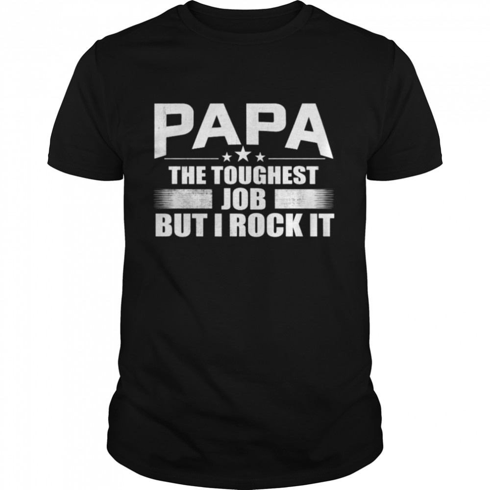 ROCKIN THE DAD AND PAPA LIFE shirt Classic Men's T-shirt
