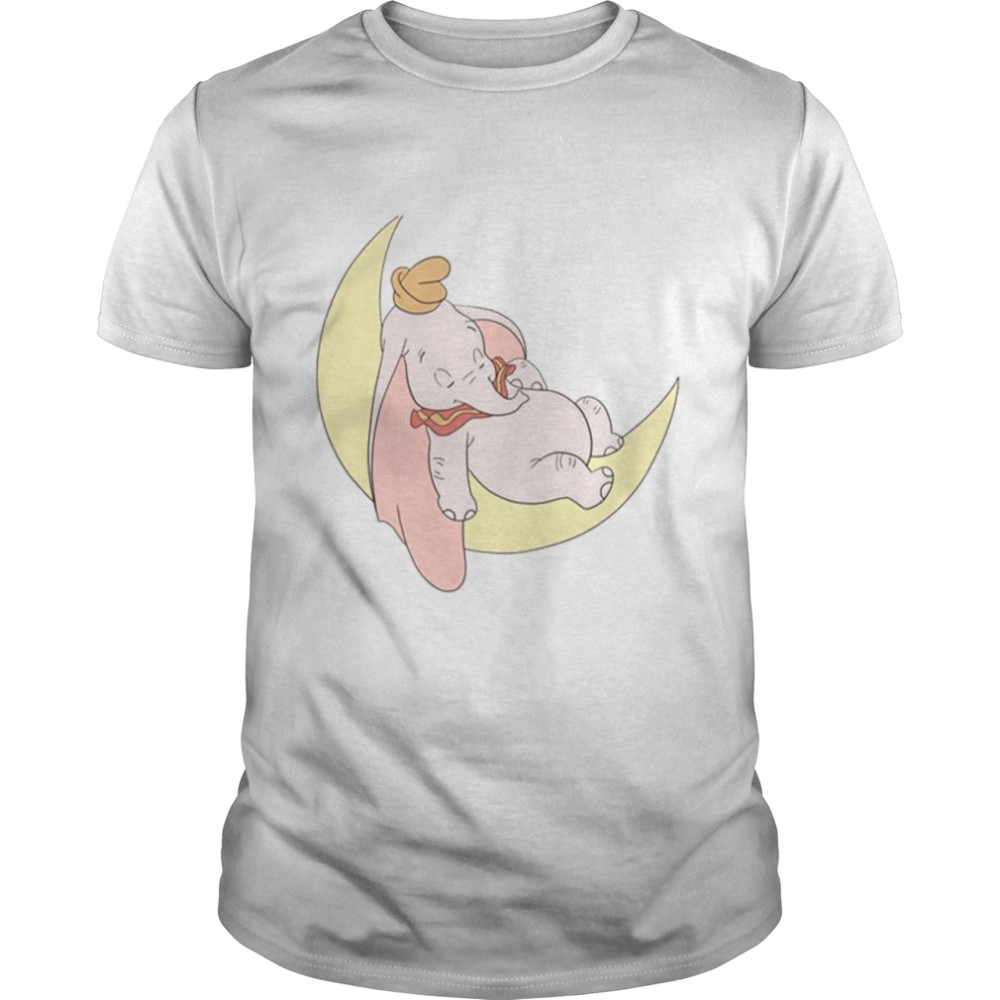 Sleeping Baby Elephant On Moon Dumbo Disney shirt