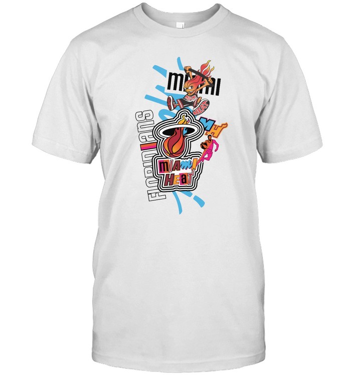 The Miami Heat Sticker Mashed Up T Shirt