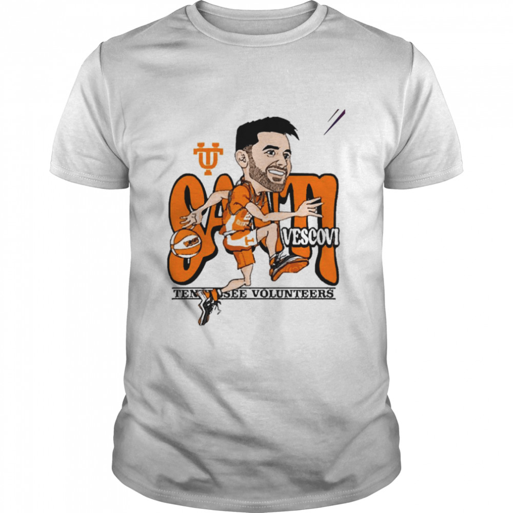 Volshop Tennessee volunteers baseball santI vescovI caricature shirt