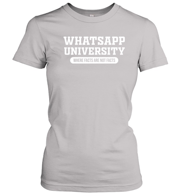 whatsapp university classic womens t shirt