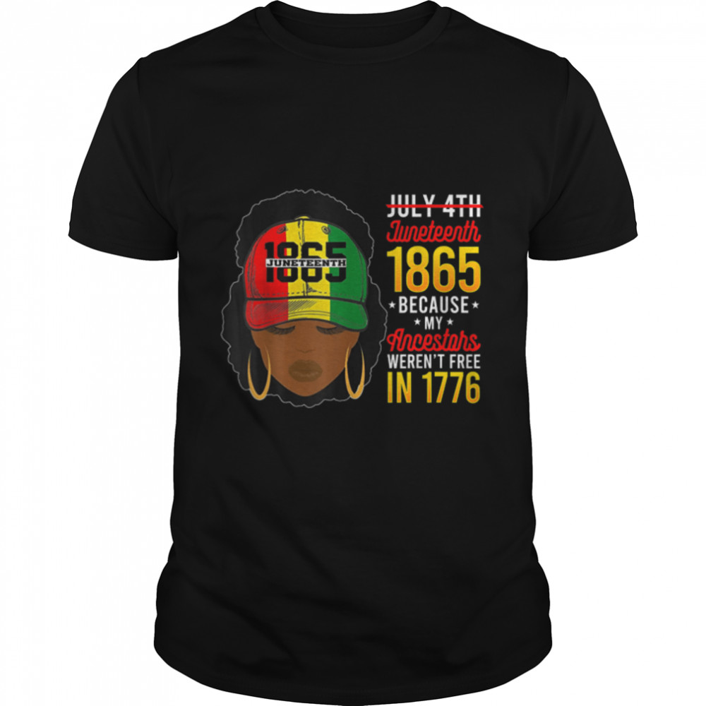 1865 Juneteenth Celebrate African American Freedom Day Women T-Shirt B0B3SP6QJW