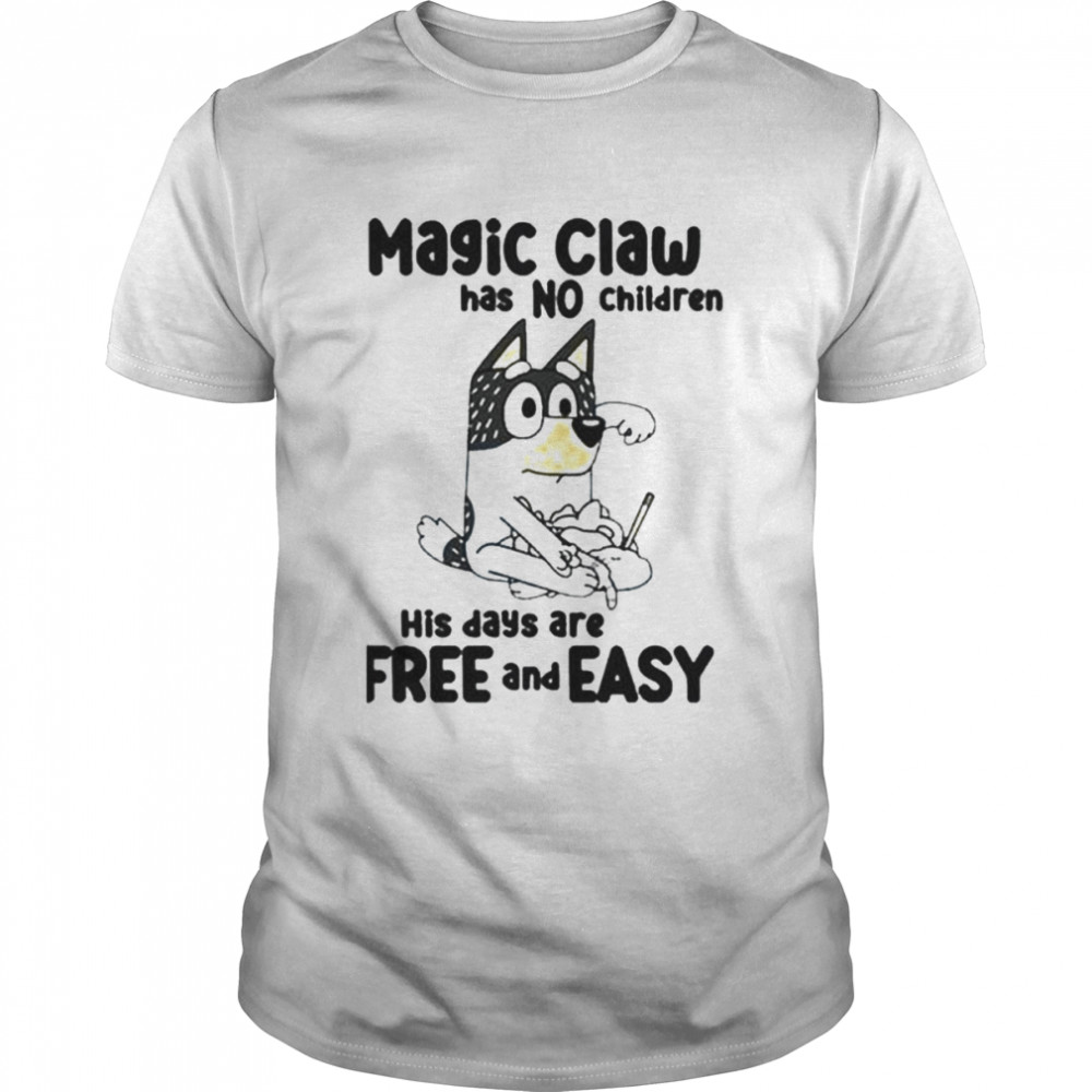 Bluey magic claw dissecting the blue guy shirt