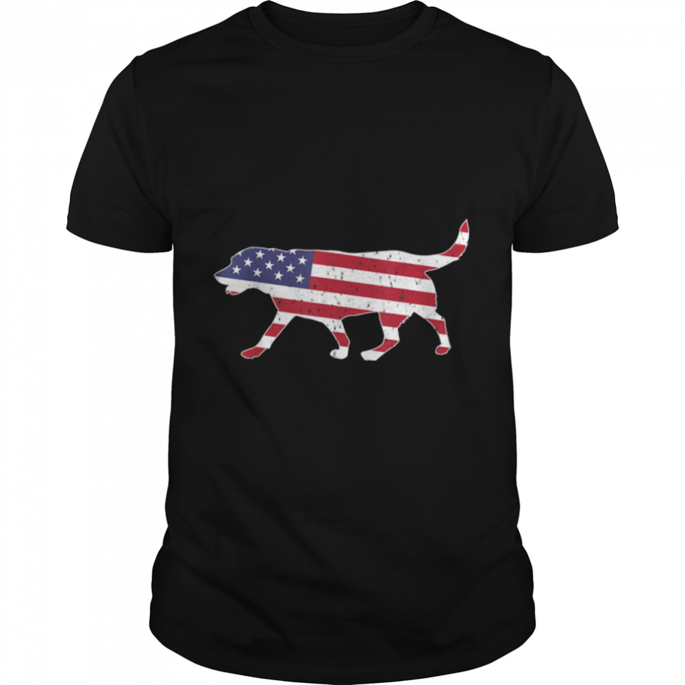 Cool 4th Of July US American Flag Independence Day Dog Lover T-Shirt B0B418BHQF