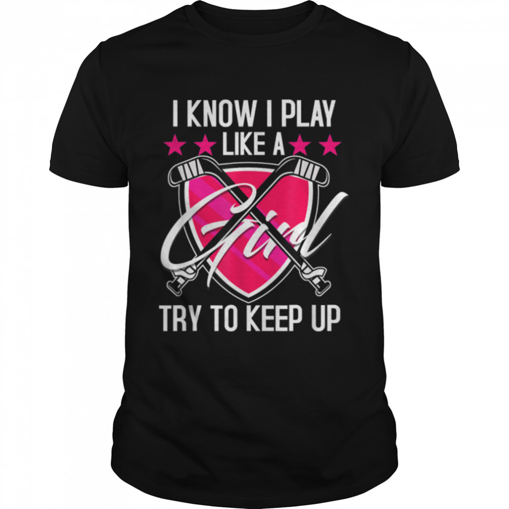 Funny Girls Hockey Designs For Women Field Hockey Novelty T-Shirt B0B3Md9Xbv