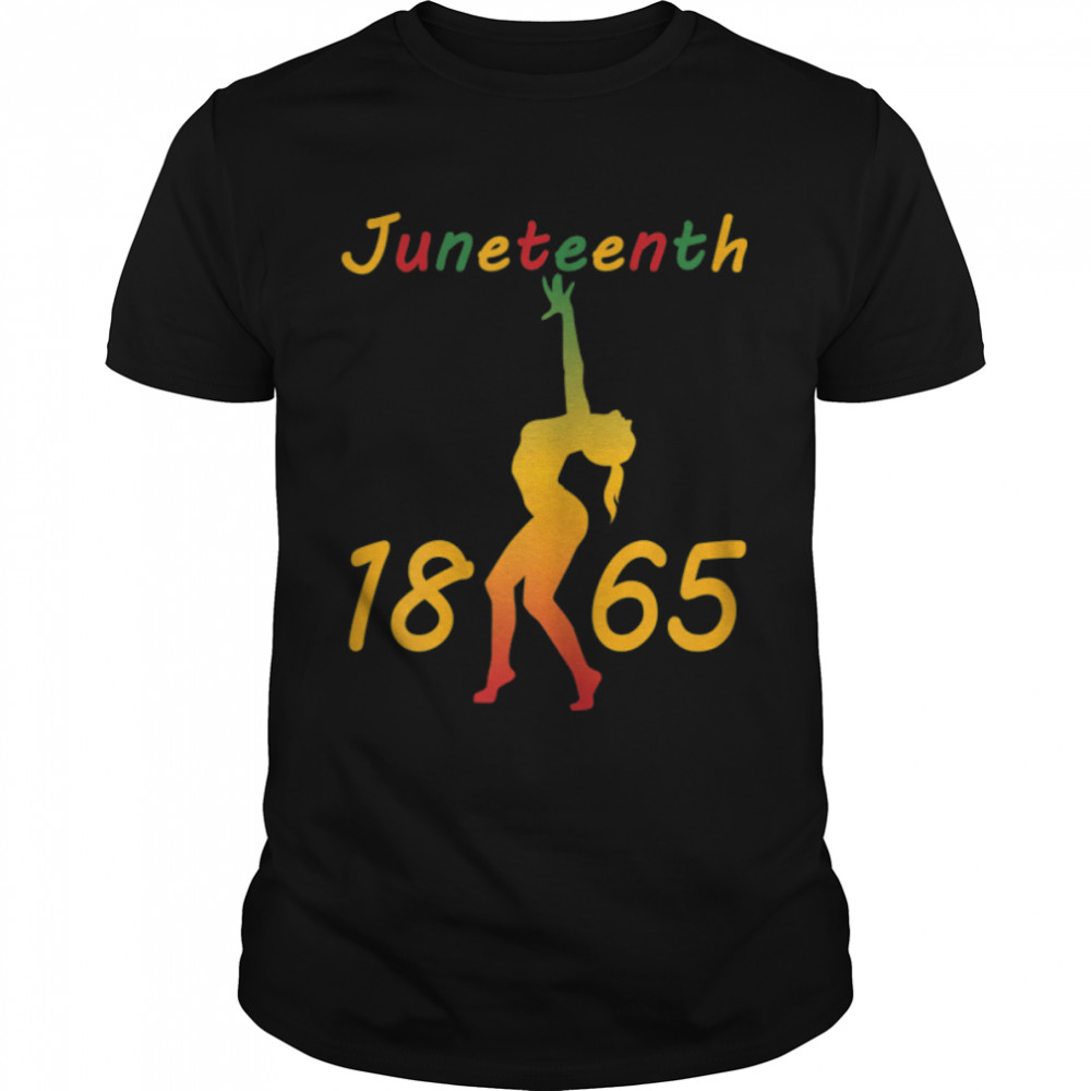 Funny Juneteenth Is My Independence Day Dancer Black Girl T- B0B3SPPWN5 Classic Men's T-shirt