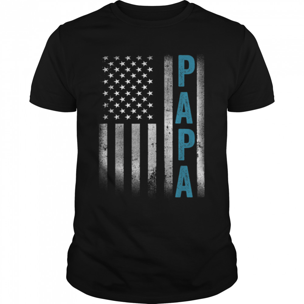 Mens Proud Papa Funny Fathers Day 2022 Gifts From Grandchildren T-Shirt B0B41Ff35D