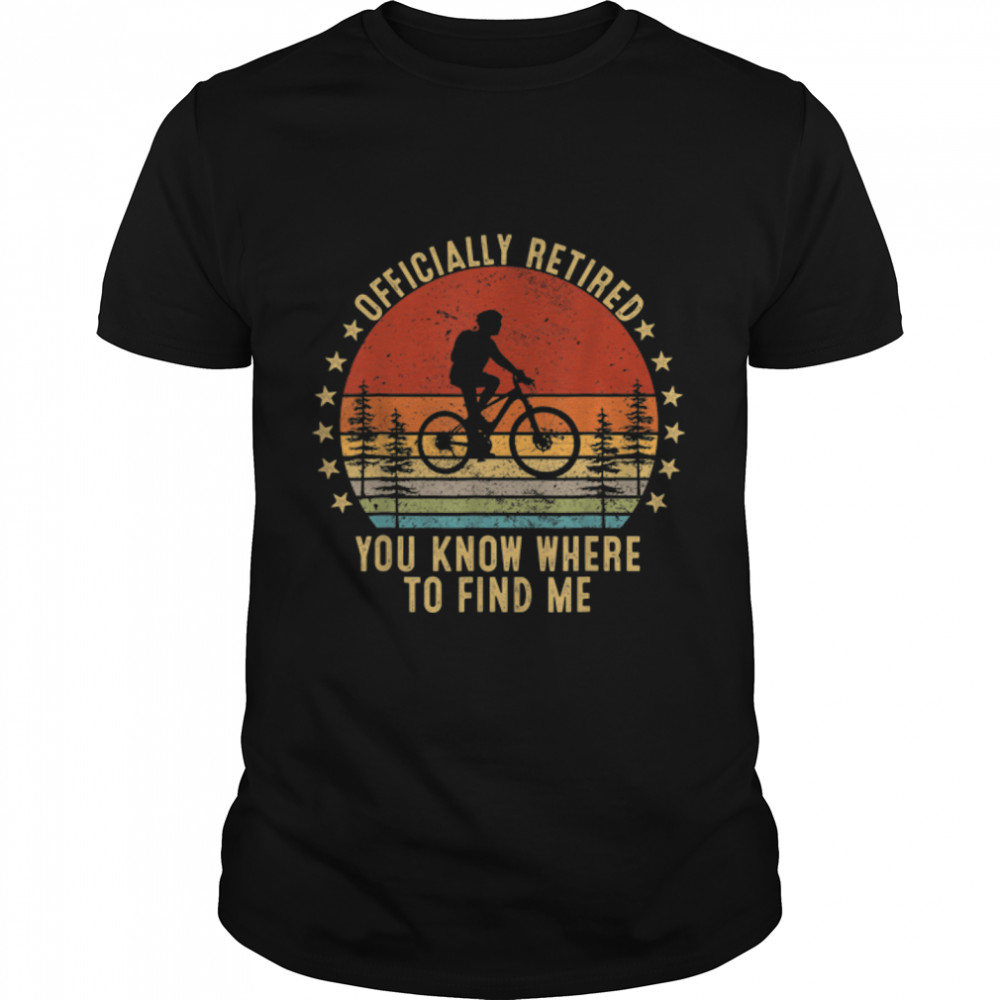 Officially Retired 2022 - Vintage Bicycling Dad Retirement T-Shirt B0B3QG9C5Y