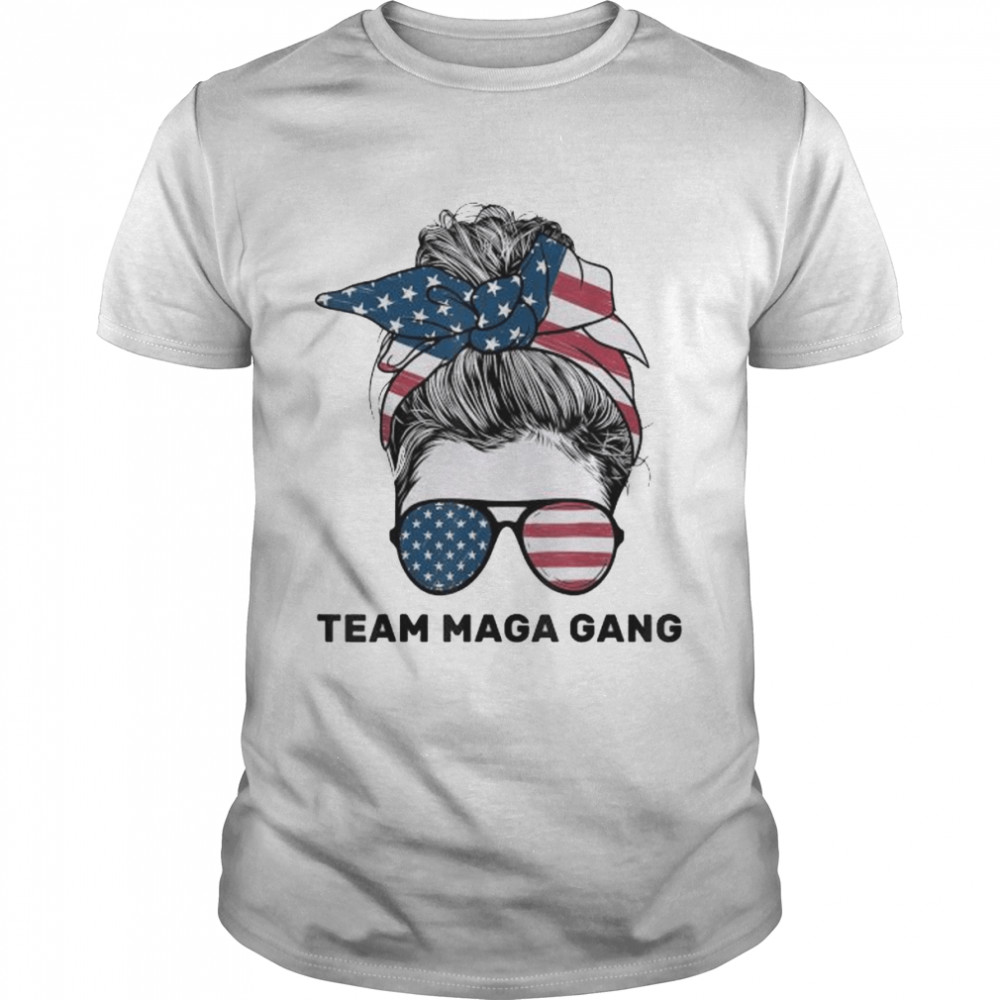 Pro Trump patriot team maga gang messy hair bun shirt Classic Men's T-shirt