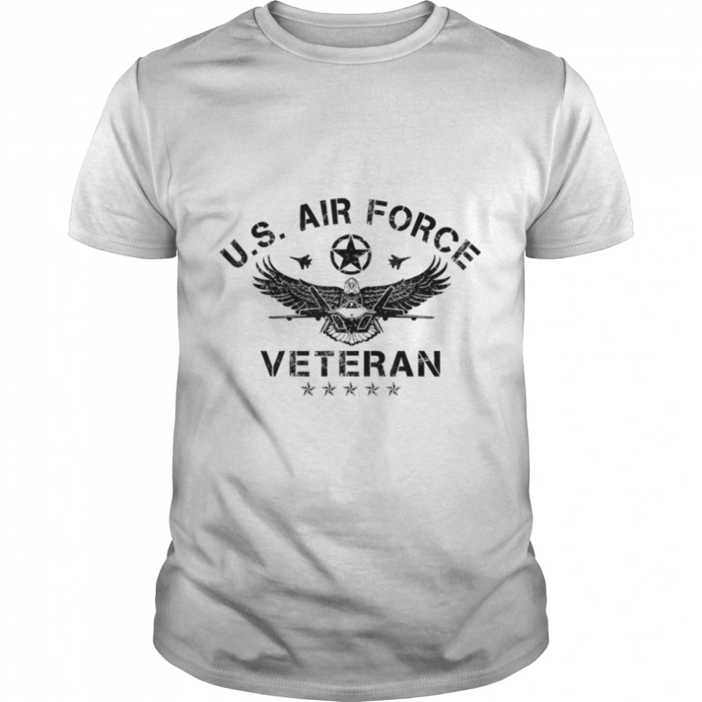 Proud Us Air Force Veteran Vintage Usa Flag For Men Women T-Shirt B0B41Khgjz