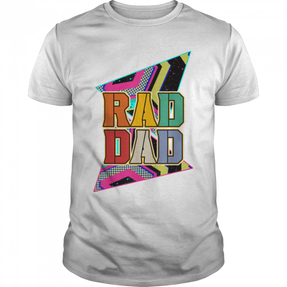 Rad Dad Graphic Happy Father's Day Retro T-Shirt B0B41PG54L
