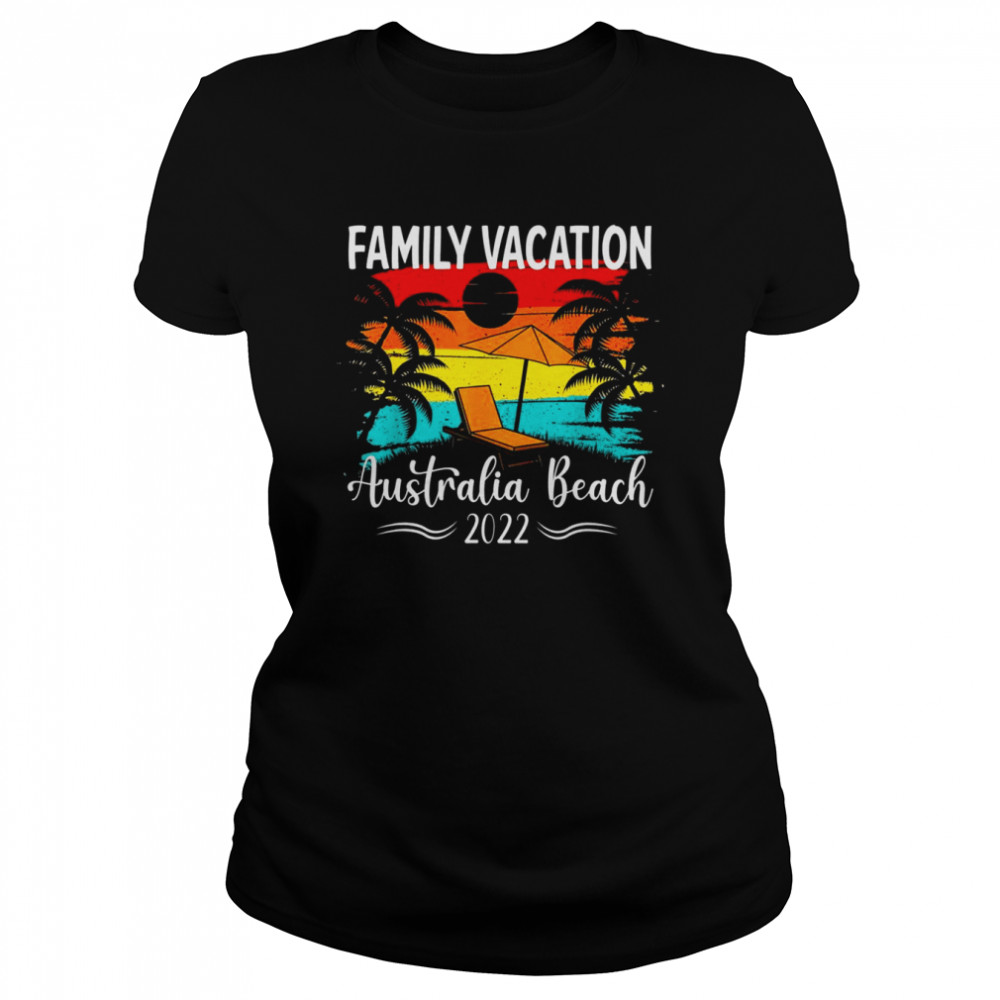 Retro Vintage Family Vacation 2022 Australia Beach  Classic Women's T-shirt