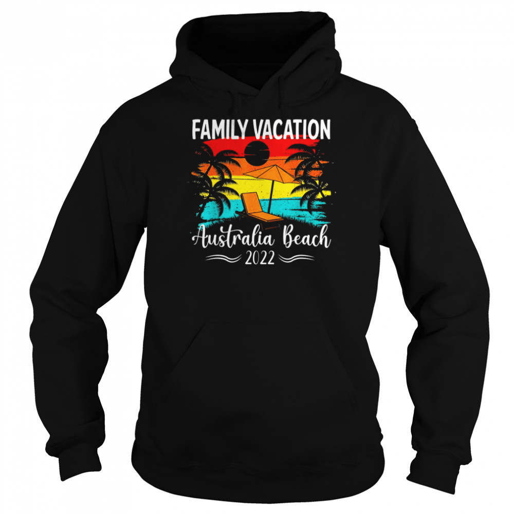 Retro Vintage Family Vacation 2022 Australia Beach  Unisex Hoodie