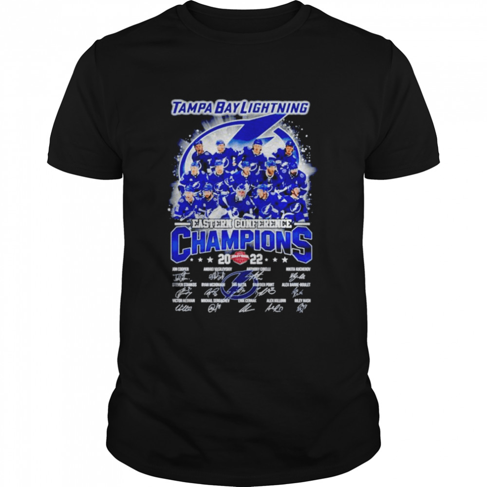 Tampa Bay Lightning Champions 2022 signatures shirt Classic Men's T-shirt