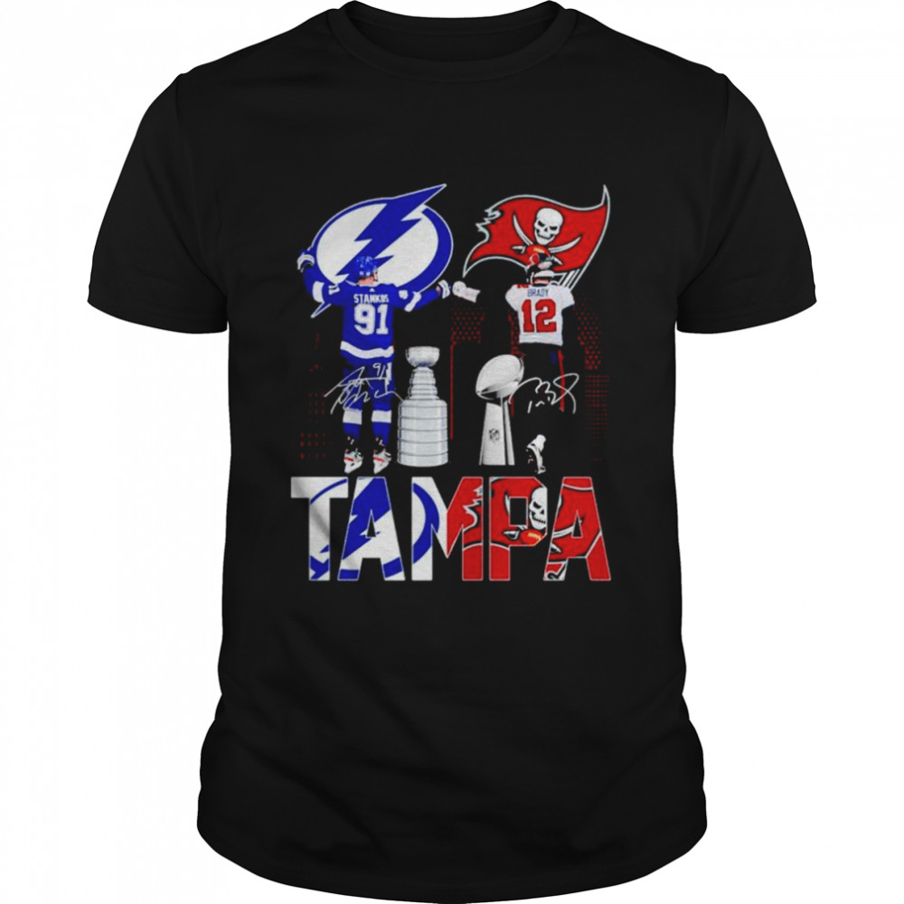 Tampa Sports Teams Stankos and Brady signatures shirt