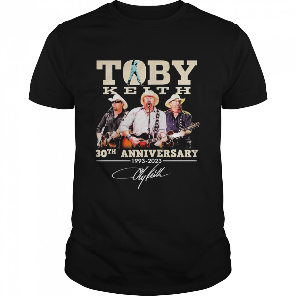 Toby Keith 30Th Anniversary 1993 2023 Signatures Shirt