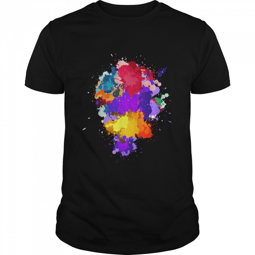 Colorful Splash Fun Artist Watercolor Funny Gift T-Shirt