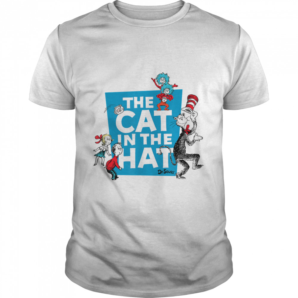 Dr. Seuss The Cat in the Hat Characters T-shirt, White, Small