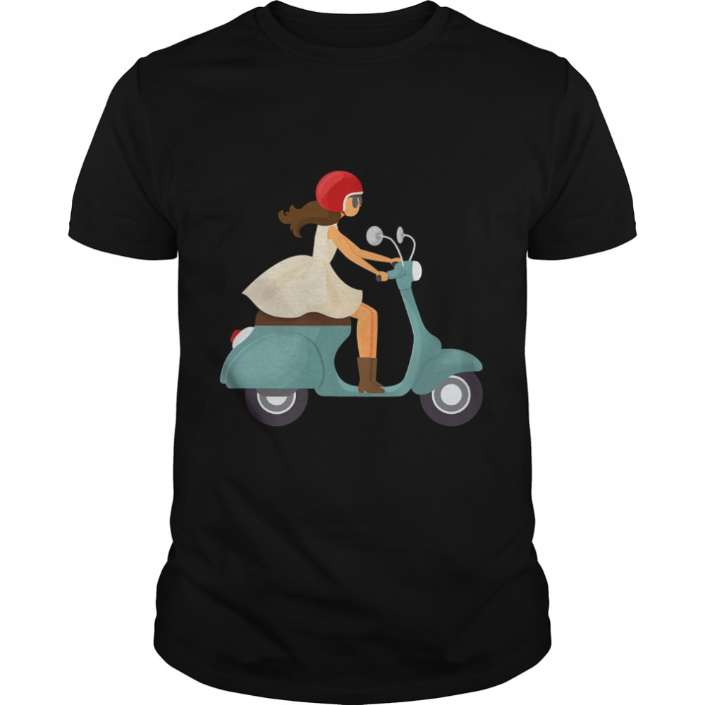Girl On A Scooter Premium T-Shirt