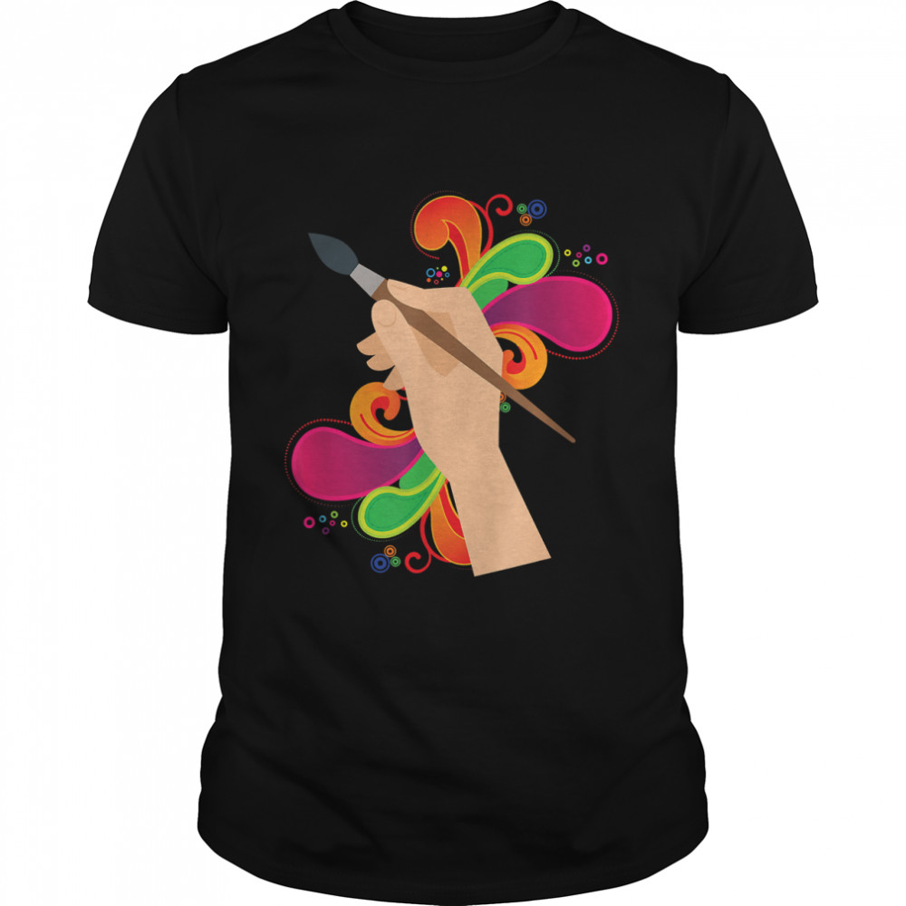 Hand Of Painter Lovely Art Color Range Painter Gift T-Shirt
