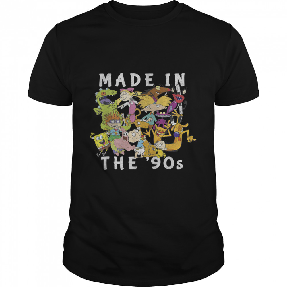 Nickelodeon Made In The 90's Faded Character Collage T-Shirt