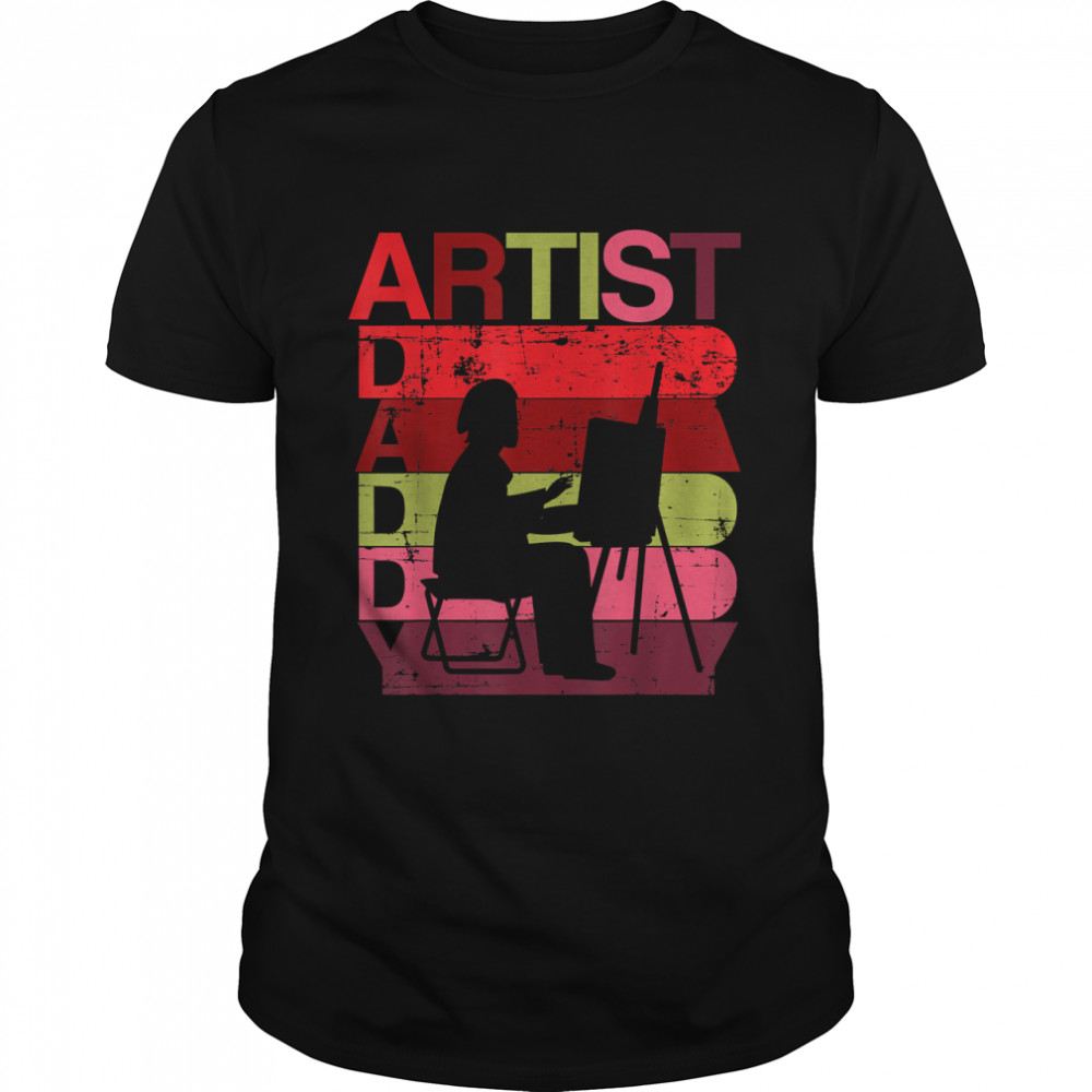 Retro Vintage Daddy Artist Daddy Funny Gift T- Classic Men's T-shirt