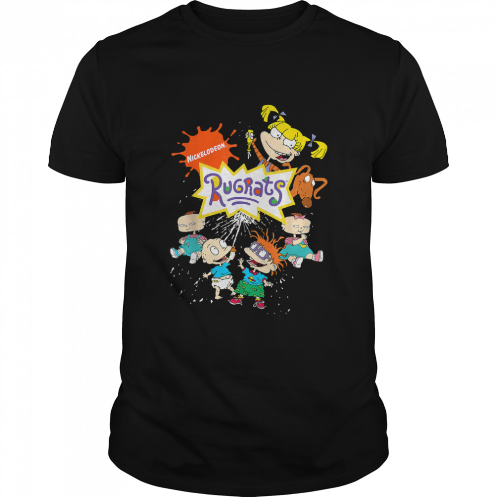 Rugrats Logo With Nick Logo And Rugrats Characters T-s Classic Men's T-shirt