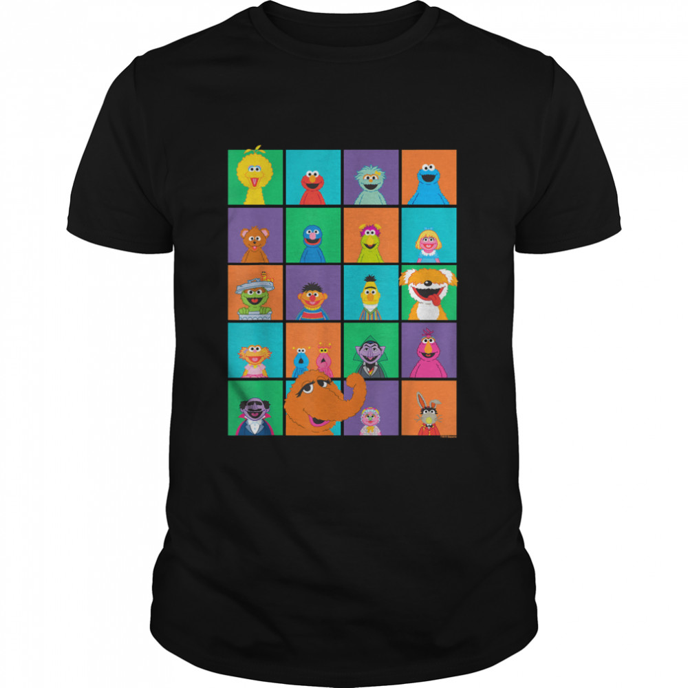 Sesame Street Character Squares T-Shirt
