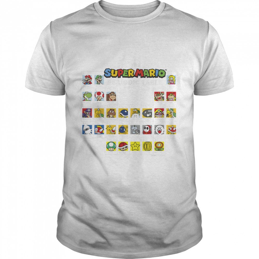 Super Mario Periodic Table Of Characters Graphic T-Shirt T-Shirt