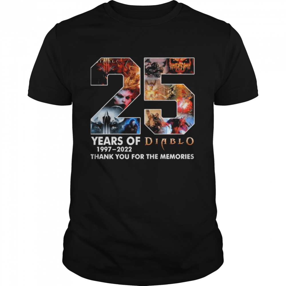 25 Years Of Diablo 1997-2022 Thank You For The Memories Shirt