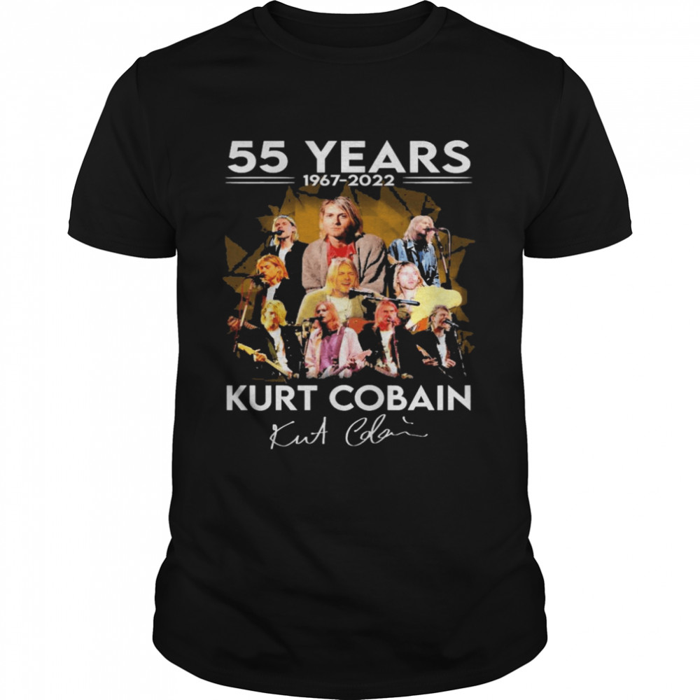 55 Years 1967-2022 Kurt Cobain Signatures Shirt