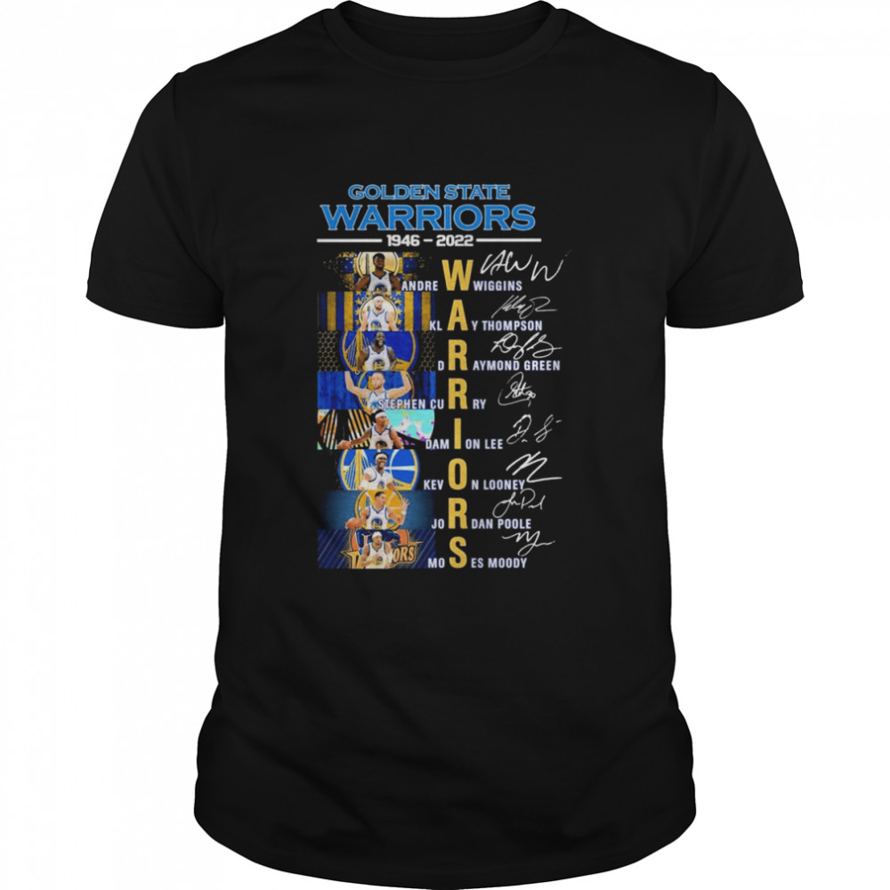 Golden State Warriors 1946-2022 Nba Finals Champions Signatures Shirt