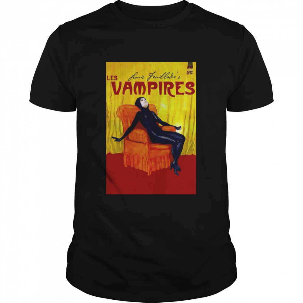 Les Vampires (1915) Les Vampires Vintage French Horror Silent Film Poster Louis Feuillade Shirt