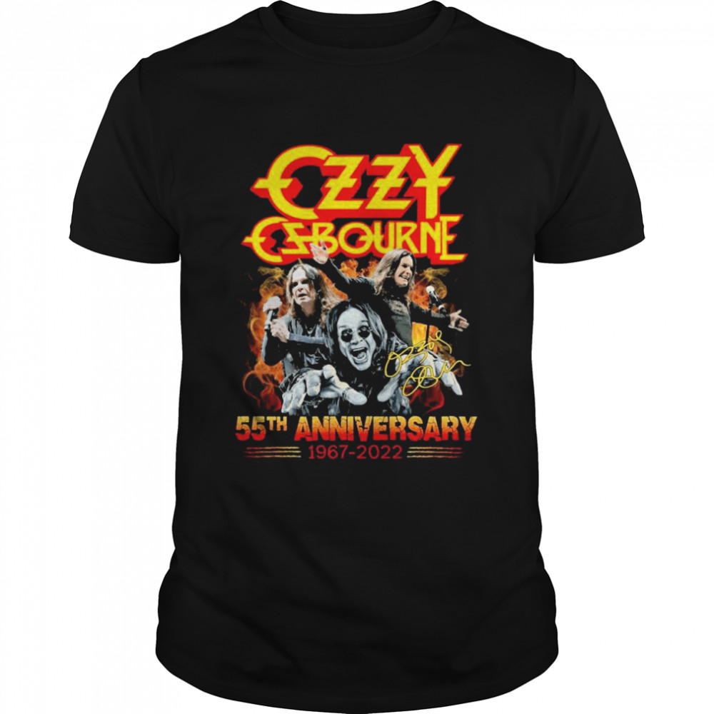 Ozzy Osbourne 55th Anniversary 1967 2022 Signatures T-Shirt
