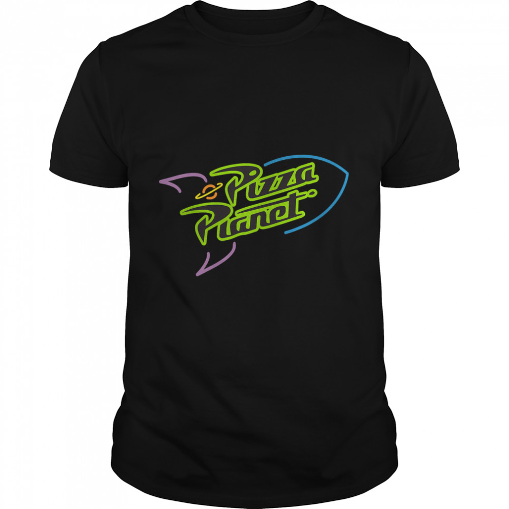 Pizza Planet Rocket Ship Neon Classic T- Classic Men's T-shirt