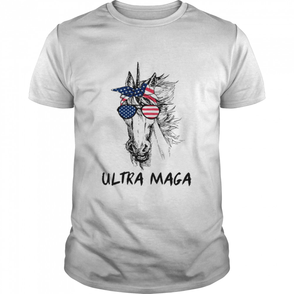 American Unicorn Ultra Maga Shirt Anti Biden Patriotic T-Shirt