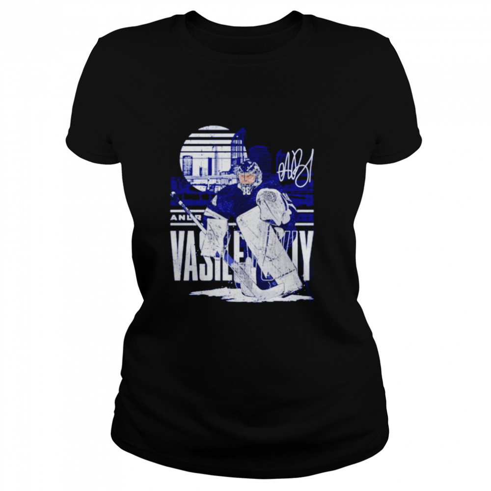 Andrei Vasilevskiy Tampa Bay Lightning Player Skyline signature shirt Classic Women's T-shirt
